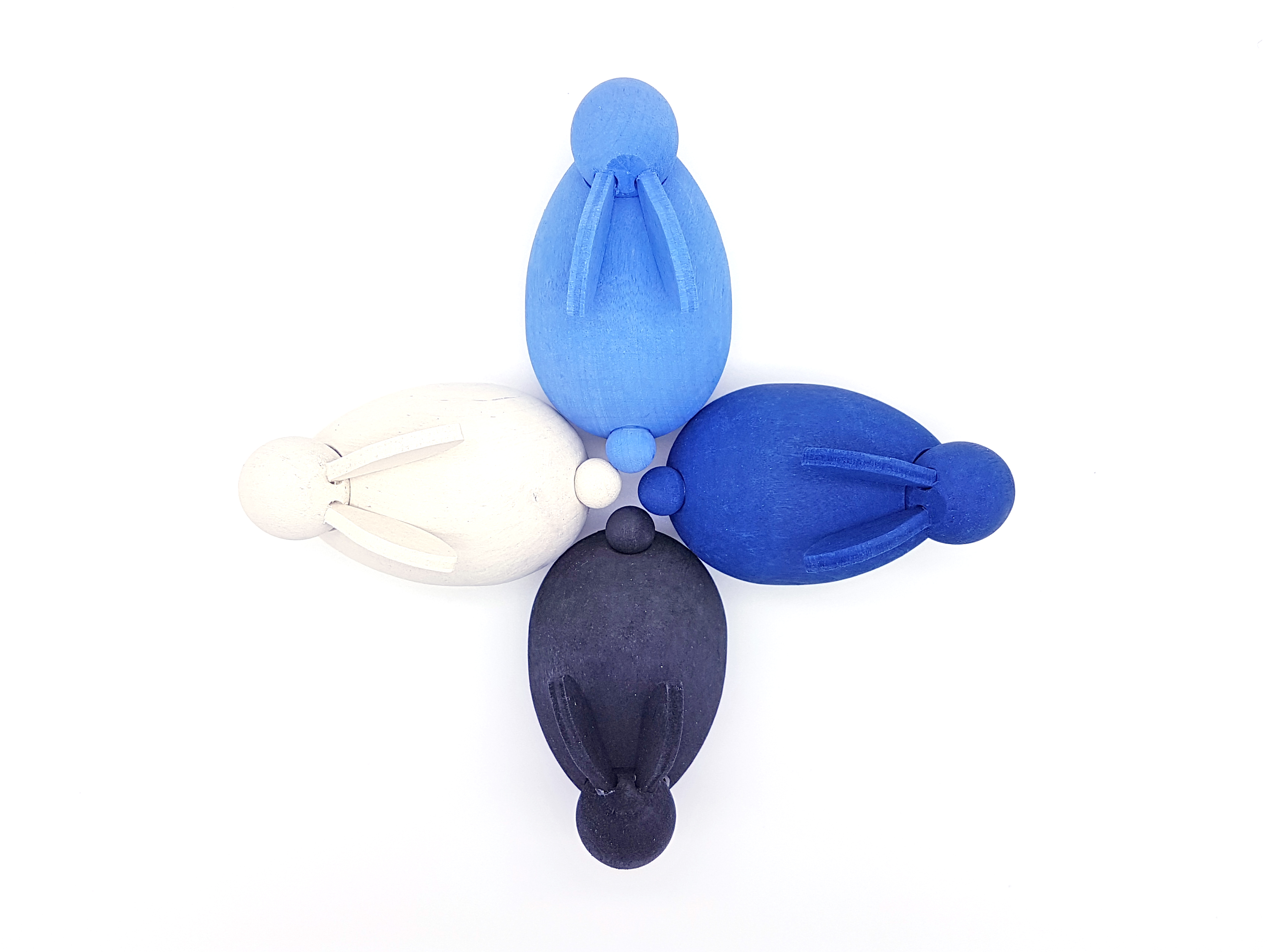 Konijn donkerblauw